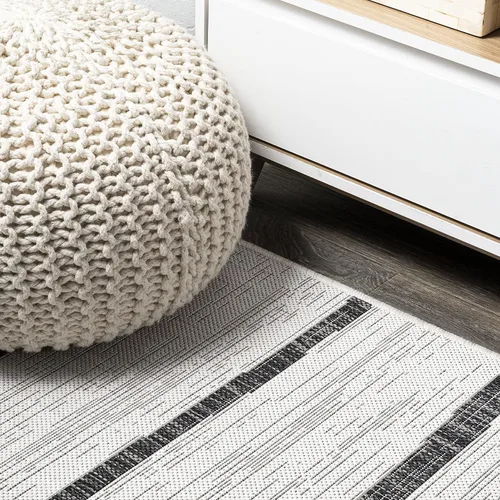 Miniatura 4 de JONATHAN Y SMB125D-210 - Alfombra de pasillo para interiores/exteriores, diseño bereber a rayas, fácil de limpiar, de alto tráfico, apta