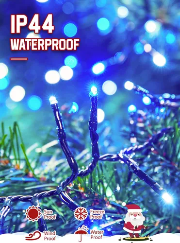 Miniatura 2 de Minetom Luces LED para árbol de Navidad de 50 pies, 1000 luces LED para exteriores, cuerda de petardos para exteriores, 12 modos, temporizador