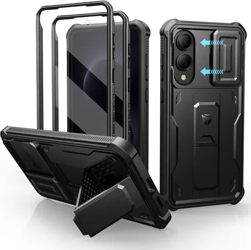 Miniatura 30 de Dexnor Funda para Samsung Galaxy S24 con Cubierta Deslizante Integrada para Cámara y Protector de Pantalla y Soporte, Funda Resistente a los Golpes