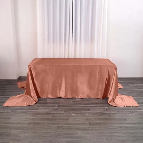 Miniatura 111 de Efavormart - Mantel rectangular de satén, 90 x 132 pulgadas, suave, oblongo, lavable, mantel decorativo de tela sedosa para bodas, fiestas, Plata