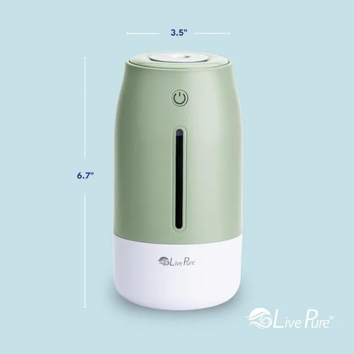 Miniatura 3 de LivePure Humidificadores de niebla fría para dormitorio. Humidificador pequeño para bebés, guardería, plantas, oficina. Humidificador ultrasónico