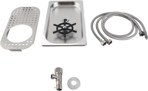 Miniatura 5 de Lavadora de vasos de enjuague de vidrio de acero inoxidable 304 Equipo de lavado automático de botellas con bandeja de goteo de drenaje