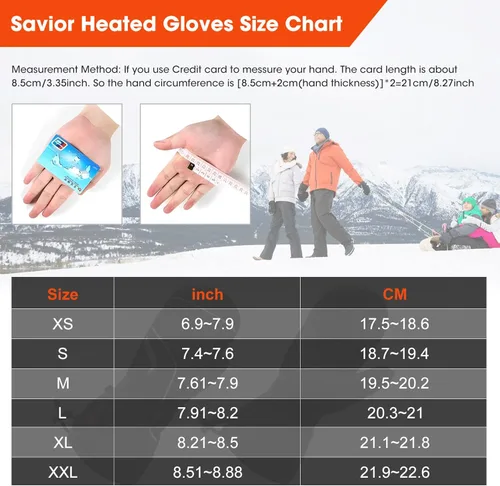 Miniatura 6 de Savior Guantes de esquí con calor térmico para snowboard, guantes de cuero para invierno, esquí, montañismo, calentador de manos para invierno