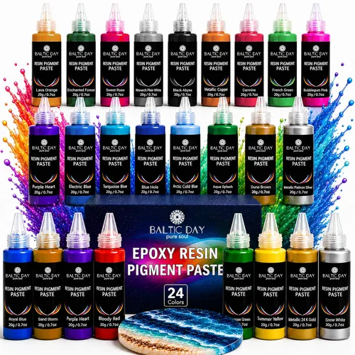 Miniatura 16 de BALTIC DAY Pasta de pigmentos de 10 colores para juego de resina epoxi [serie purpurina] Pigmento epoxi opaco, pasta de tinte epoxi y polvo de mica