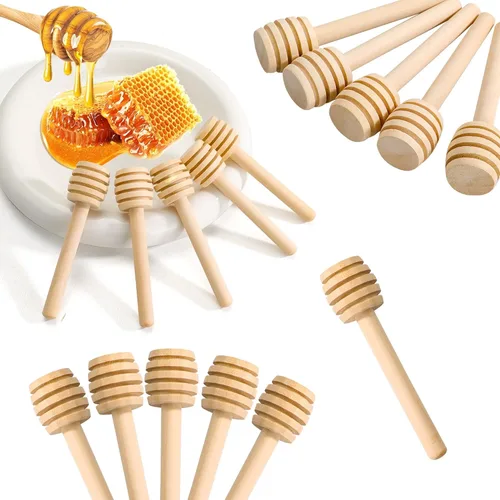 Paquete de 100 mini palitos de miel de 3 pulgadas, varita agitadora de miel de madera de 3 pulgadas, mini agitador de miel de madera para dispensar