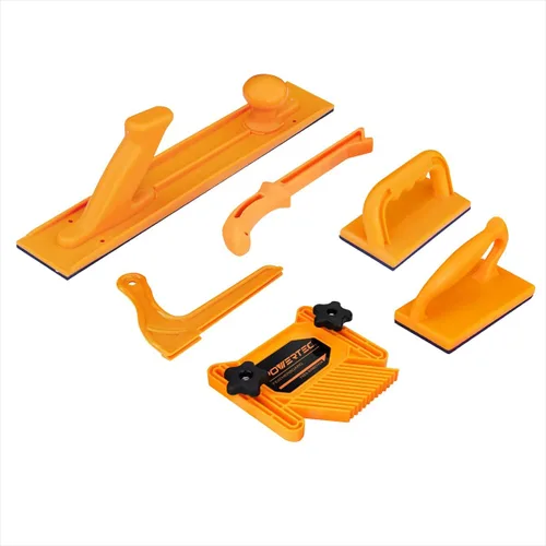 Miniatura 11 de POWERTEC Bloque de empuje y empujador para sierra de mesa, mesa de enrutador, sierra de cinta y ensambladora, asas ergonómicas, agarre máximo