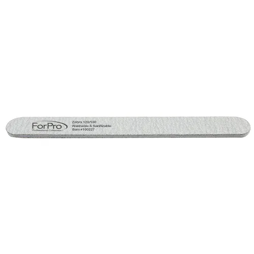 Miniatura 35 de ForPro Professional Collection ForPro Zebra Tabla de Espuma, Grano 80/80, Lima de Uñas de Manicura de Doble Cara, 7 pulgadas L x 0.75 pulgadas A