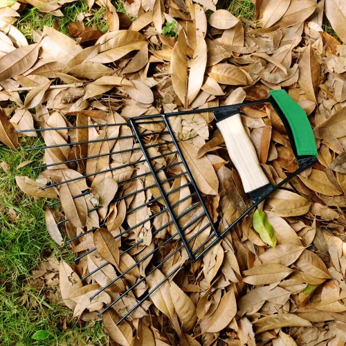 Miniatura 5 de Altdorff Palas de acero para hojas, rastrillos de mano para recoger hojas, rastrillo de hojas grande para jardín resistente para recoger hojas