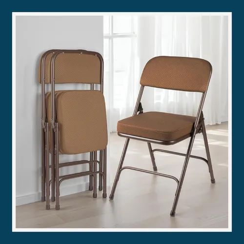Miniatura 10 de OEF Furnishings Serie OEF3200 - Sillas plegables de tela de alta calidad, resistentes, de grado industrial, asiento ultra acolchado de 2 pulgadas