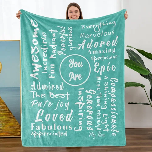 Miniatura 6 de ZHSHWAT Regalos inspiradores para mujeres, regalo de cumpleaños para el día de la madre, regalo para amigos, mantas inspiradoras You are Awesome