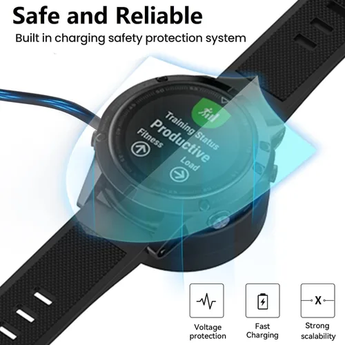 Miniatura 3 de Cargador compatible con Garmin Fenix 8, Fenix 7/7S/7X, Fenix 6/6S/6X, Fenix 5/5S/5X, soporte de carga para estación de carga con cable USB de 3.3 ft