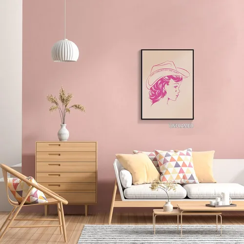 Miniatura 9 de abrtolpffo Impresión artística de pared rosa vintage, póster de vaquera para dormitorio de niñas, lienzo sin marco de 12 x 16 pulgadas Pinkgirl