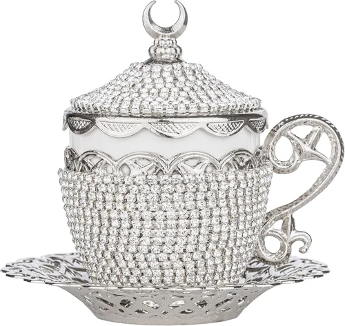 Miniatura 10 de Alisveristime Juego de tazas de café turco, auténtico café turco griego árabe con platillo (¡mejora tu experiencia de café ahora!) (1 unidad)