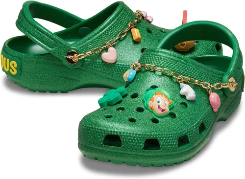 Miniatura 6 de Crocs Zuecos clásicos unisex para adultos con dijes de la suerte Verde Kelly