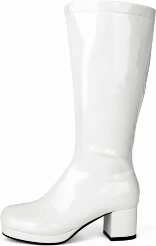 Miniatura 2 de Botas altas hasta la rodilla de moda para mujer, tacón grueso, botas de cosplay con cremallera