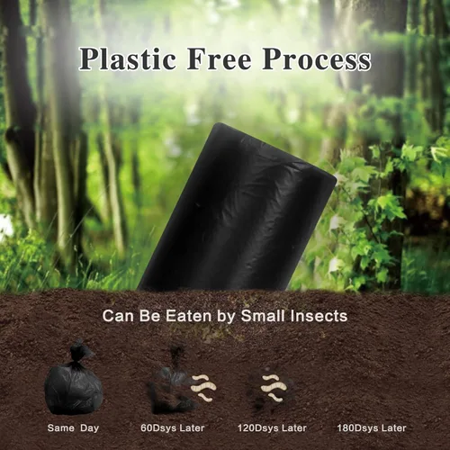 Miniatura 6 de Toplive Bolsa de basura para el hogar, baño, dormitorio, cocina, oficina (negro, 4 galones, 1.2 mil)