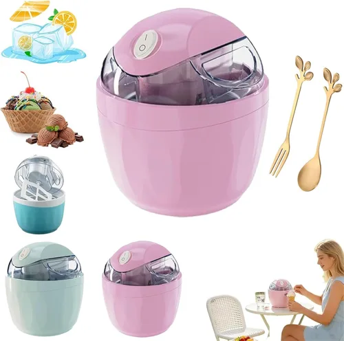 Miniatura 8 de Mini máquina de helados pequeña para el hogar, solo 15 minutos, mini máquina de helados, máquina de postres de un solo toque, porción individual