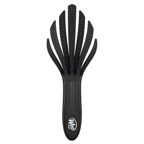 Wet Brush Go Green Cepillo desenredante para rizos, negro, cerdas desenredantes IntelliFlex ultrasuaves que se deslizan a través de los enredos con