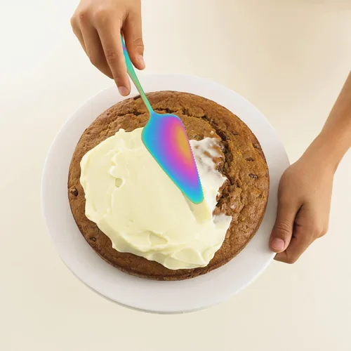 Miniatura 7 de SHERCHPRY Juego de cuchillos para tartas: servidor de pastel de acero inoxidable cortador de postre espátula herramienta de corte para pizza