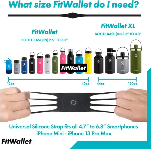 Miniatura 6 de Soporte y funda para teléfono para botella de agua, correa y bolsa para gimnasio, correr, senderismo, viajes, bolsa de gimnasio alternativa