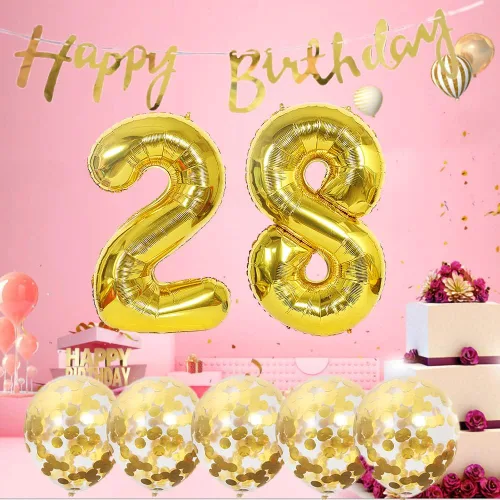 Miniatura 2 de Decoración de cumpleaños número 48, globos de látex de papel de aluminio, suministros para fiestas de cumpleaños de 48 años, globos de helio, globos
