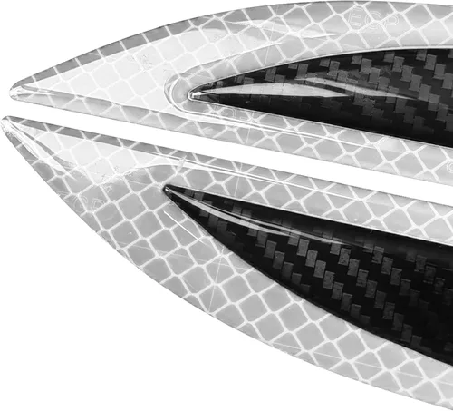 Miniatura 7 de Adhesivo reflectante de seguridad para automóvil, marcador lateral de fibra de carbono, advertencia de seguridad, tira anticolisión, protección