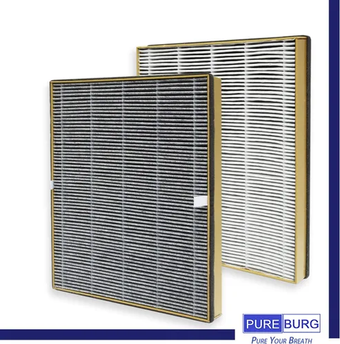 Miniatura 3 de PUREBURG Filtro de repuesto compatible con purificadores de aire TaoTronics TT-AP002 y VAVA VA-EE008, paquete de 2, carbón activado HEPA 2 en 1