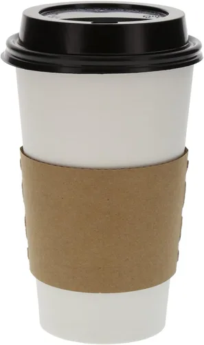 Miniatura 2 de Primeware AmerCareRoyal - Fundas de café para tazas calientes, caja de 1000-80% fibra reciclada, advertencia caliente, desechable y protectora, se