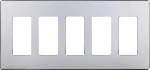 Miniatura 12 de ENERLITES Placas de pared decorativas sin tornillos, cubiertas de tomacorrientes seguras para niños, tamaño de 4 posiciones, 4.68" H x 8.30" L, Negro