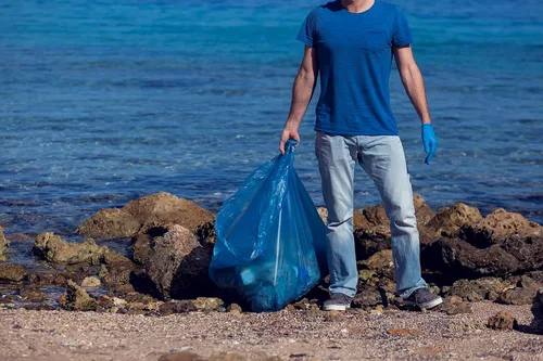 Miniatura 7 de Reli. SuperValue - Bolsas de reciclaje de 33 galones (120 unidades) fabricadas en los Estados Unidos, bolsas de basura azules, 30-33 galones