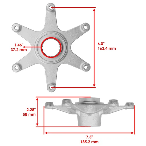 Miniatura 2 de Caltric Collar y pernos del eje de la rueda trasera compatibles con Yamaha Raptor 660R YFM660 2001-2005 / Raptor 660R YFM660R LE 2002 5LP-25386-00-00