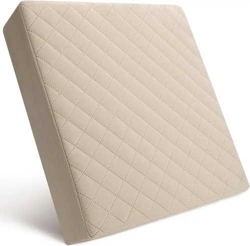Cojín firme de espuma viscoelástica de 16 x 16 x 3 pulgadas para el hogar, oficina, automóvil, funda aterciopelada lavable con capa impermeable y