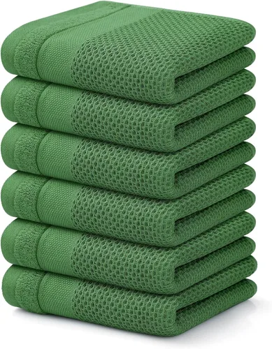 Miniatura 15 de Homaxy Paños de cocina 100% algodón, paquete de 8 – 12 x 12 pulgadas, tejido de gofre, muy suaves y absorbentes, paños de cocina de secado rápido