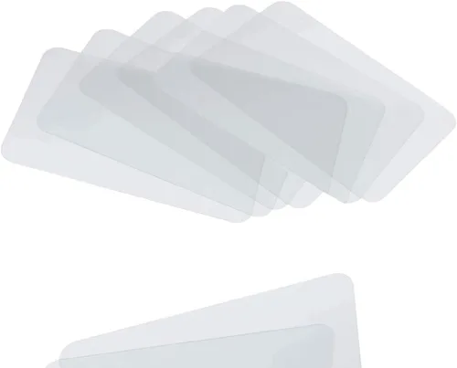 Miniatura 13 de CraftyCrocodile Juego de 2 manteles individuales de plástico transparente, protectores de mesa de vinilo para comedor, cocina, oficina, mesa