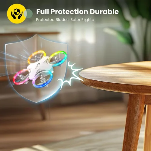 Miniatura 6 de Holy Stone HS180 Drone para niños, dron para principiantes, 3 baterías, fácil de volar, inicio de una tecla, retención de altitud, giros 3D, mosca