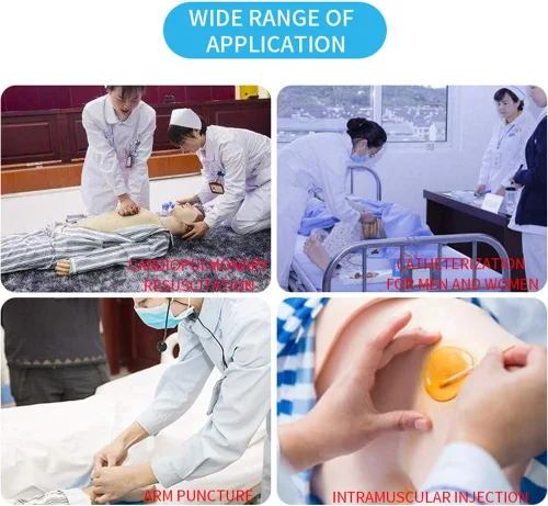 Miniatura 7 de Maniquí de entrenamiento de habilidades de enfermería, cuidado del paciente, tamaño real, 67 pulgadas, maniquí de cuerpo completo para enfermería