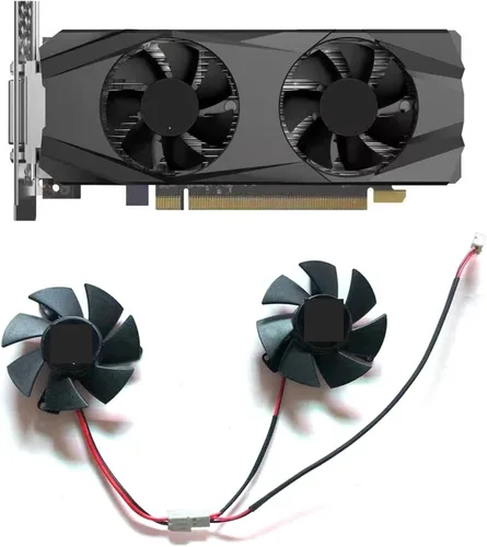 Miniatura 2 de REMSEY Ventilador de GPU GeForce GTX 1650 GTX1050 de 1.811 in, 2 pines, compatible con ZOTAC GTX 1050Ti-4GD5 Mini Gaming GTX 1650 de perfil bajo