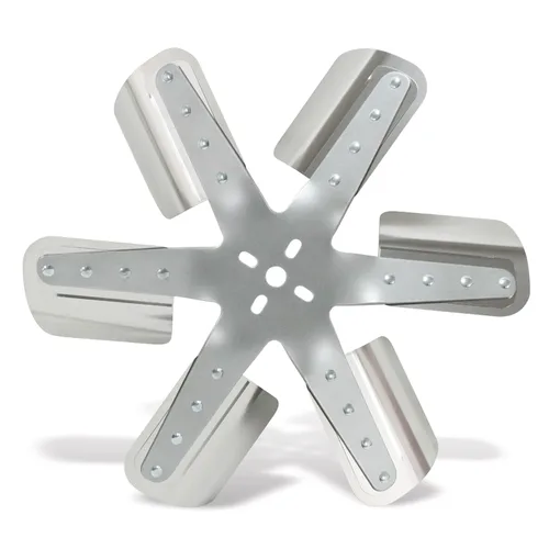 Flex-A-Lite Ventilador eléctrico con ventilador flexible de 6 aspas plateado accionado por correa, ventilador extractor (2018), accesorios de