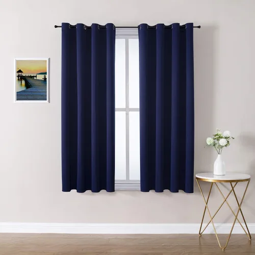 Miniatura 153 de ChrisDowa - Cortinas de cenefa pequeñas para cocina, cortinas cortas con ojales y aislamiento térmico para oscurecer la sala y habitación