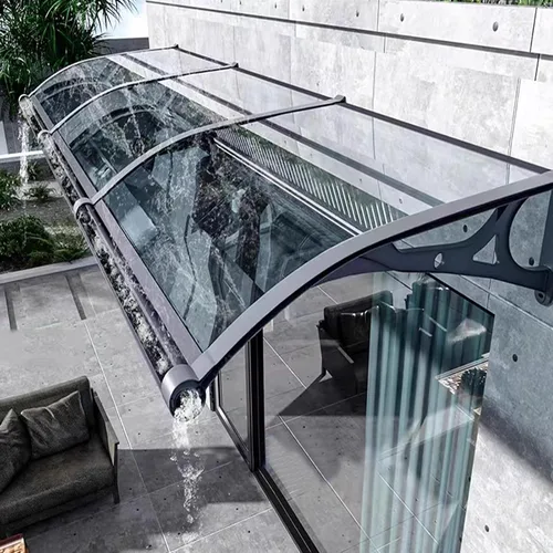 Toldo para puerta de aleación de aluminio para fregadero, cubierta de policarbonato transparente, protección contra la lluvia y la nieve, protección