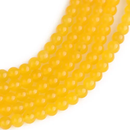 Miniatura 4 de JOE FOREMAN - Cuentas redondas de jade amarillo natural de 4 mm para hacer joyas, hebras de 15", cuentas de piedras preciosas semipreciosas