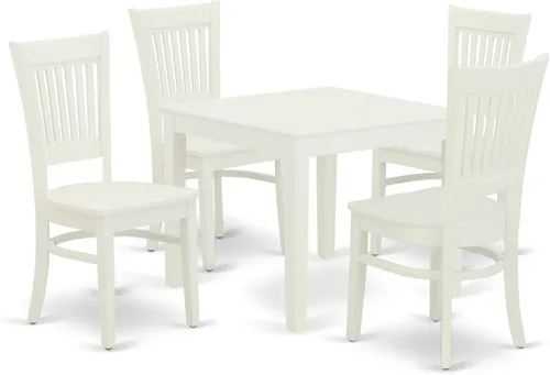 Miniatura 7 de East West Furniture OXVA3-LWH-C - Juego de muebles de comedor de 3 piezas contiene una mesa de cocina cuadrada y 2 sillas de comedor tapizadas