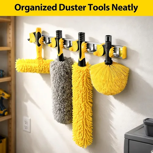 Miniatura 7 de Kits de plumero de techo alto de 20 pies con poste de extensión resistente de 5 a 12 pies, plumero de alto alcance para limpieza, plumero de plumas