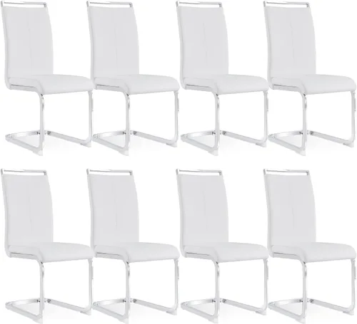 Miniatura 14 de Baysitone Juego de 6 sillas de comedor modernas, sillas laterales de comedor, sillas de cocina con asiento acolchado de piel sintética y respaldo