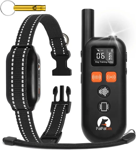 Collar de entrenamiento para perros sin golpes con control remoto de 3300 pies, collar de perro vibratorio humano, 3 modos ultrasónico, pitido,
