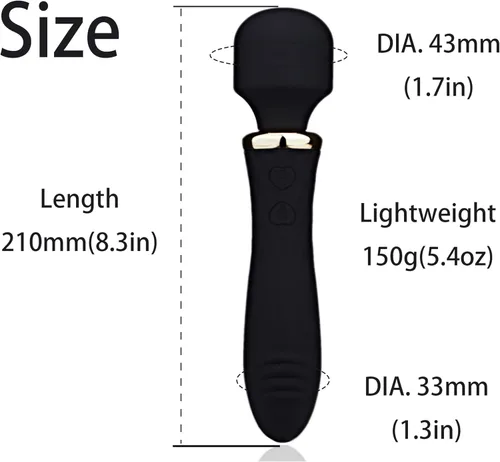 Miniatura 4 de Varita vibradora masajeadora inalámbrica, [ambos extremos vibran] vibrador para mujeres, masajeador personal de mano, masajeador recargable