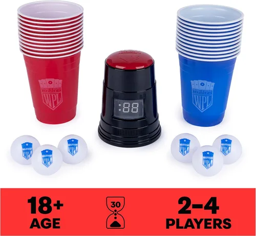Miniatura 5 de Post Malone World Pong League Juego de beber cerveza para despedida de soltero juegos al aire libre con vasos de plástico y bolas de ping pong