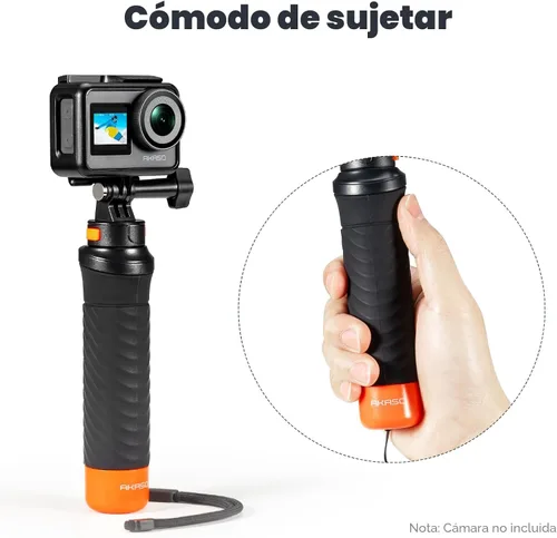 Miniatura 3 de AKASO Agarre de mano flotante impermeable para cámara de acción Accesorios para Gopro Hero 13/12/11/10/ 9/Max/DJI Osmo Action EK7000/Brave 4/Brave 7