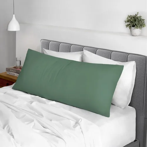 Miniatura 14 de Pizuna Juego de 2 fundas de almohada de 100 % algodón puro, tamaño estándar, color blanco, lujosas fundas de almohada de 400 hilos de satén