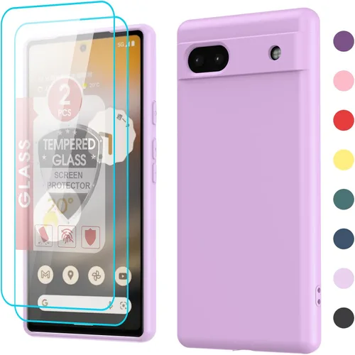 Miniatura 19 de LeYi Funda para Google Pixel 6A, Funda para Google Pixel 6A [6.1"] con Paquete de 2 Protectores de Pantalla de Vidrio Templado, Funda de Silicona